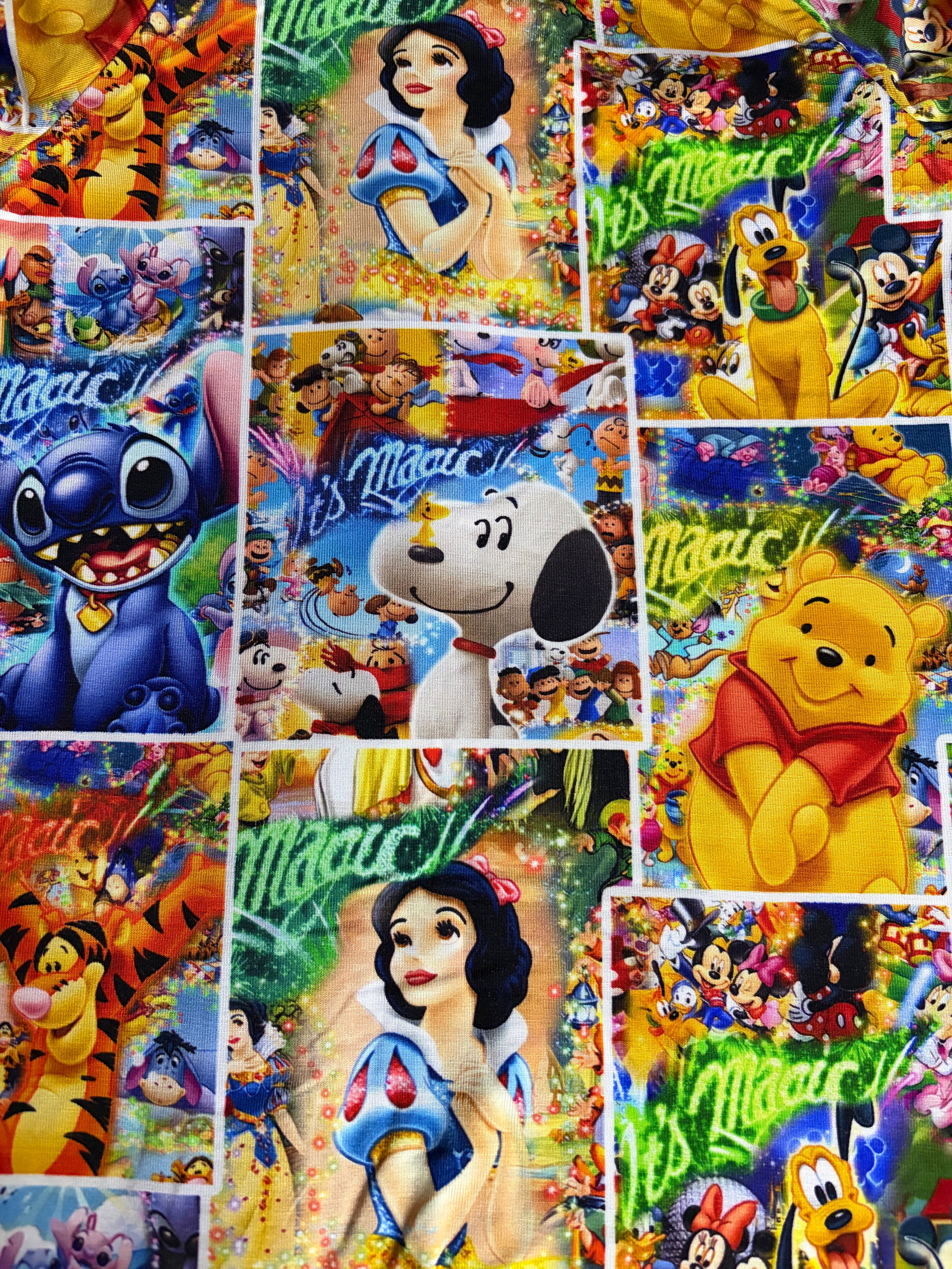 Stitch-Pooh-SnowWhite Long Zippy